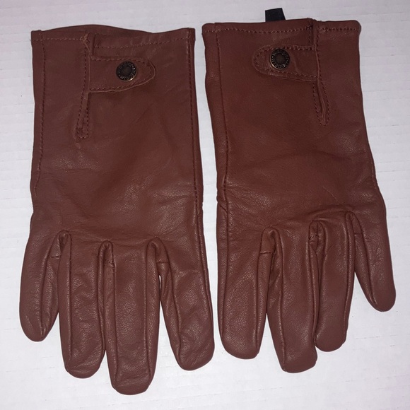 Wrangler Accessories - Wrangler‎ Brown Leather Gloves with Snap Size Medium
